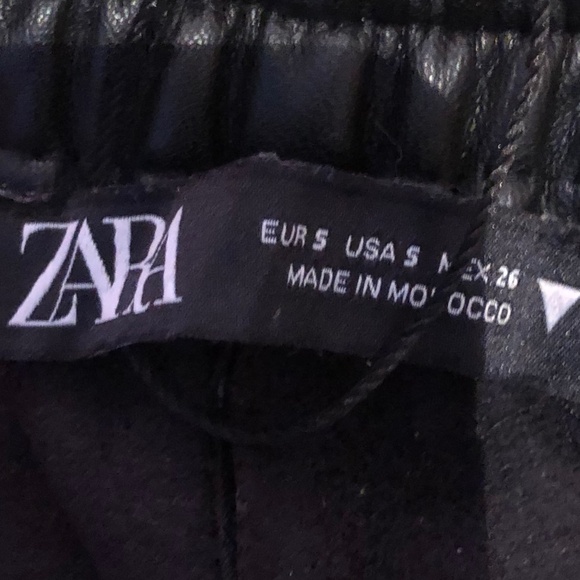 ZARA Faux Leather Pants. Size S - Picture 8 of 10